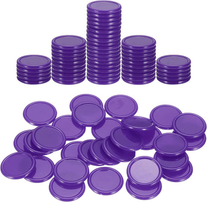 uxcell 100Pcs 0.8 Inch Plastic Poker Chips, Mini Bingo Chips Learning Counters Counting Counters Disks Markers Opaque Game Tokens for Game Play Math Counting, Yellow