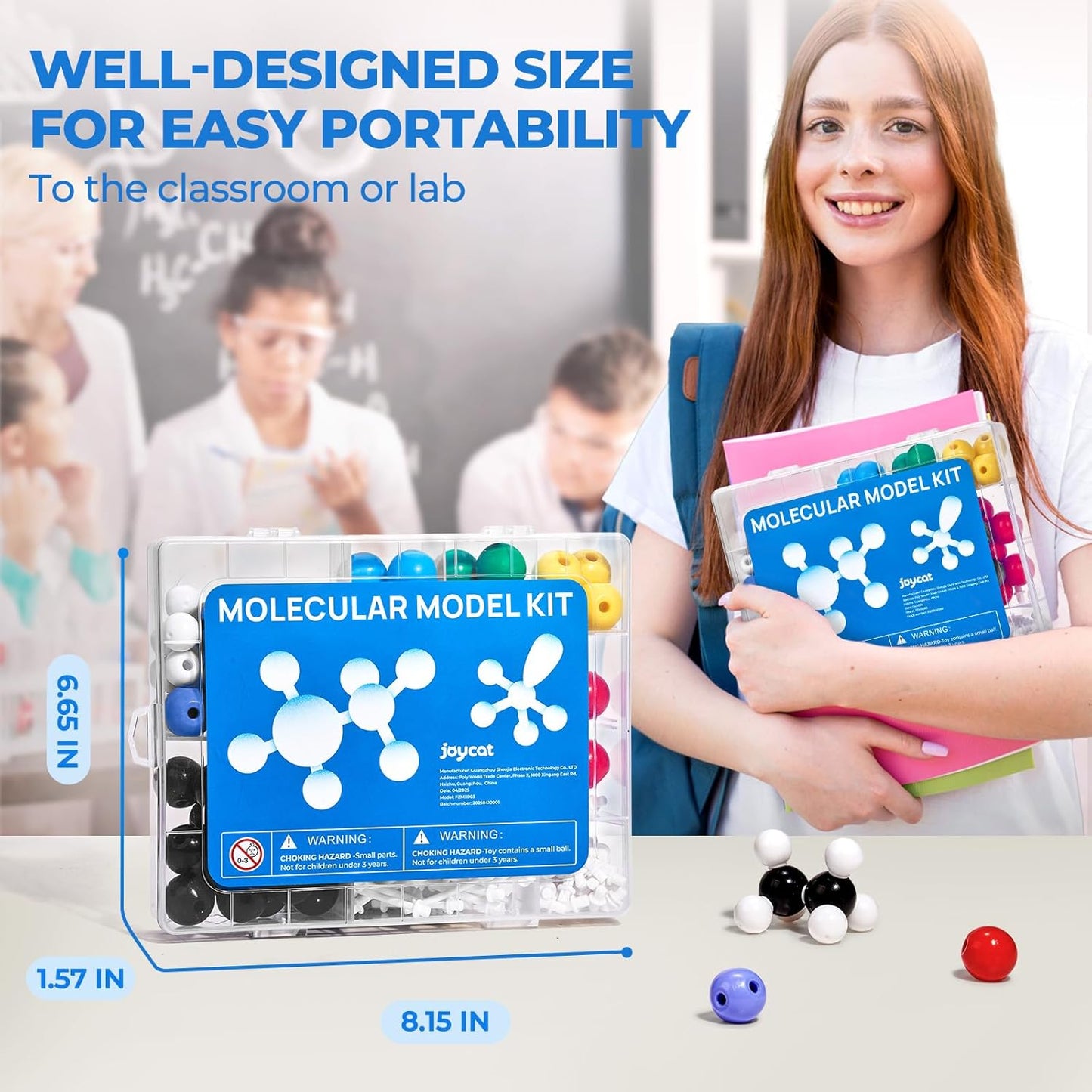 JoyCat Molecular Model Kit (238pcs), Organic Chemistry Molecule Science Gifts for Ochem and Inorganic Students and Teachers