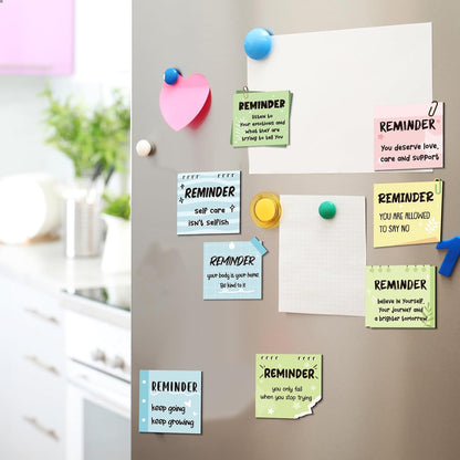 Copkim 32 Pcs Boho Mental Health Fridge Magnets Positive Affirmation Refrigerator Magnets Inspirational Gifts for Employee Appreciation Day Christmas Office Staff Teacher