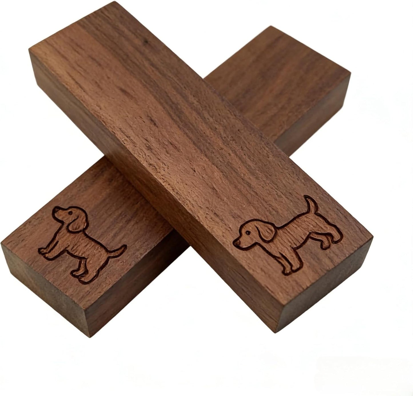 2PCS Unfinished Walnut Wood Blocks for DIY Crafting,Scroll Saw, Woodworking, Wood Carving,Burning,Laser Cutting,Engraving, CNC Cutting, Painting, Fretwork (5.9 x 1.96 x 0.78)