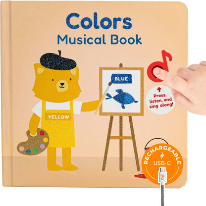Cali's Books Alphabet Book for Toddlers 1-3 - Learn ABC, Musical Books for Kids, Interactive Talking Baby Toddler Sound Book, Educational Song Learning Toys, Singing and Speech Music Toy for Babies