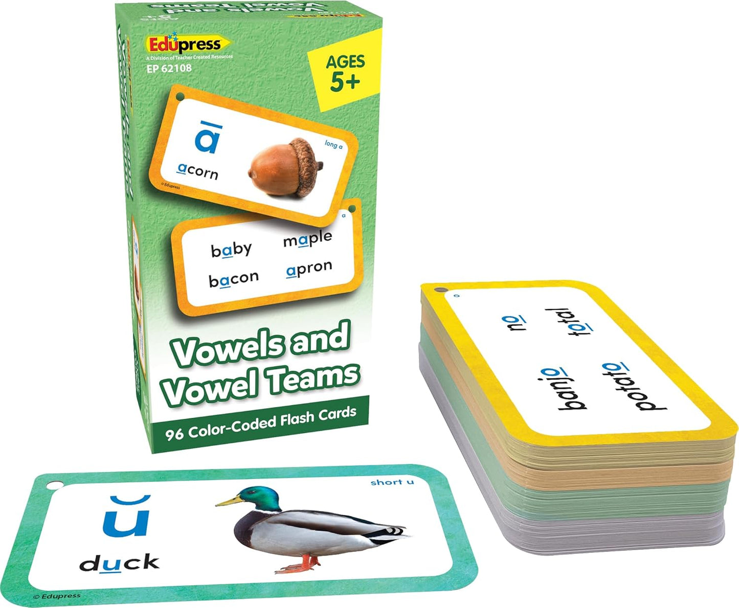 Teacher Created Resources Vowels and Vowel Teams Flash Cards Deluxe Set (EP62108)