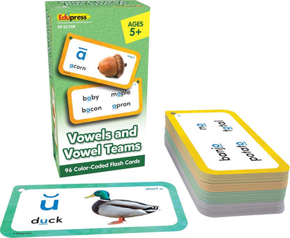 Teacher Created Resources Vowels and Vowel Teams Flash Cards Deluxe Set (EP62108)
