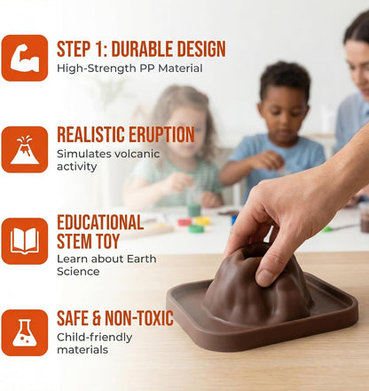 Toddmomy 5Pcs Volcanic Model Volcano Science Kit Eruption Toy DIY Demonstration Props Educational Craft Kits