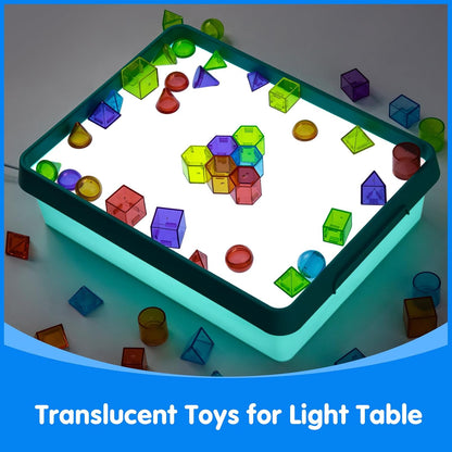 Tracing Lightbox for Kids – Shine Bright Tracing Light Box,Translucent Linking Cubes – Engaging Math Toy,Light Table Manipulatives for Early Learning and Creative Play