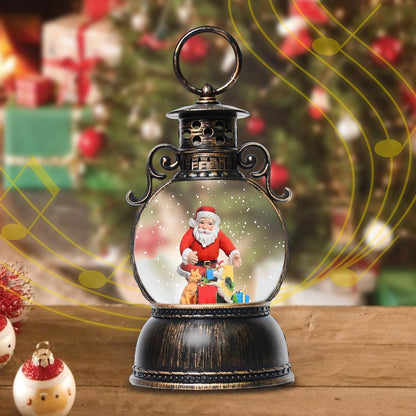 Extra Large Christmas Snow Globes Christmas Lantern, 12.99" Musical Snow Globe with 8 Songs, Santa Snowglobe for Kids Adults, 6H Timer Dual Power, Lighted Christmas Decorations Indoor Gifts