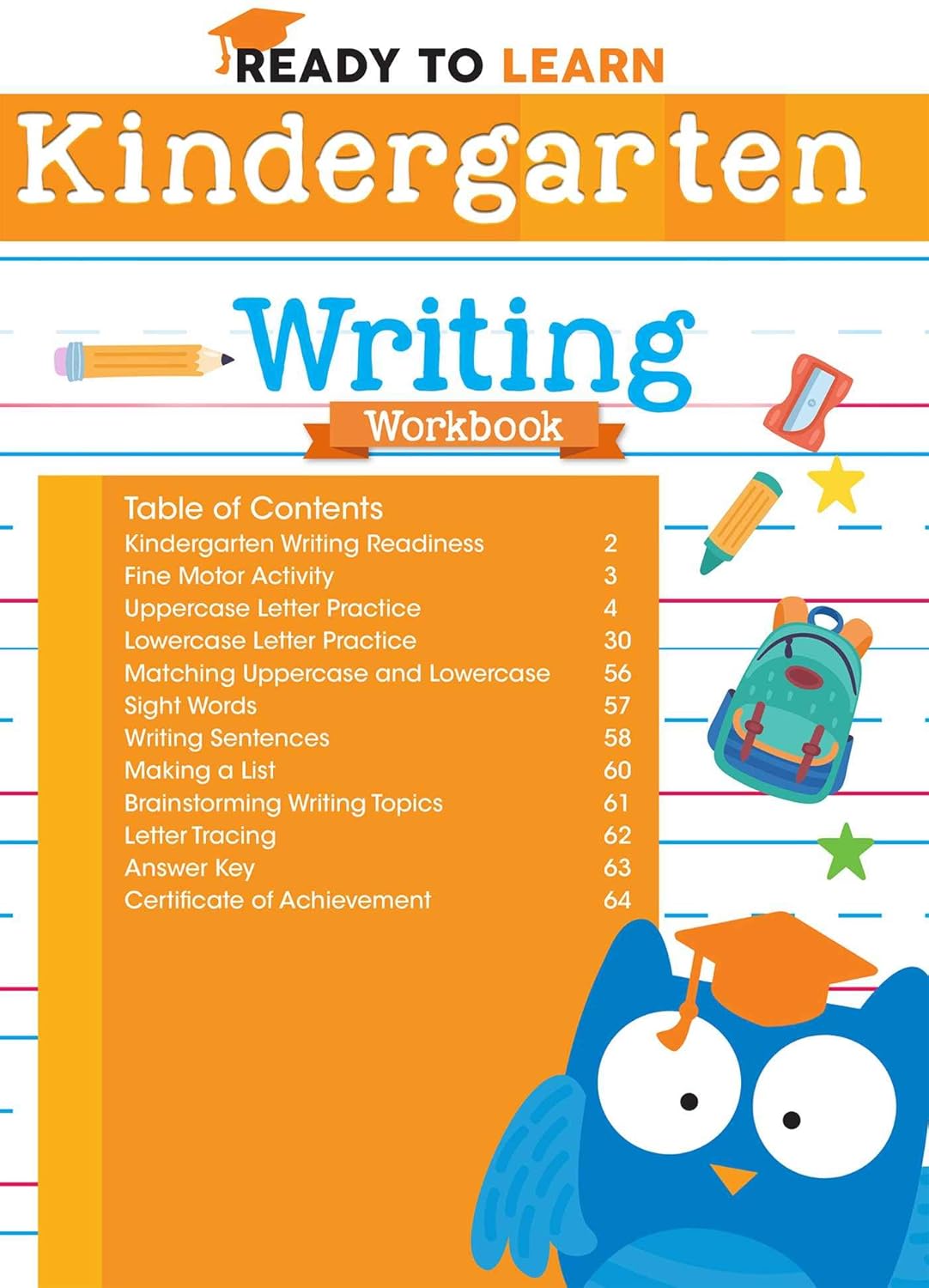 Ready to Learn: Kindergarten Writing Workbook: Word Practice, Writing Topics, Letter Tracing, and More!