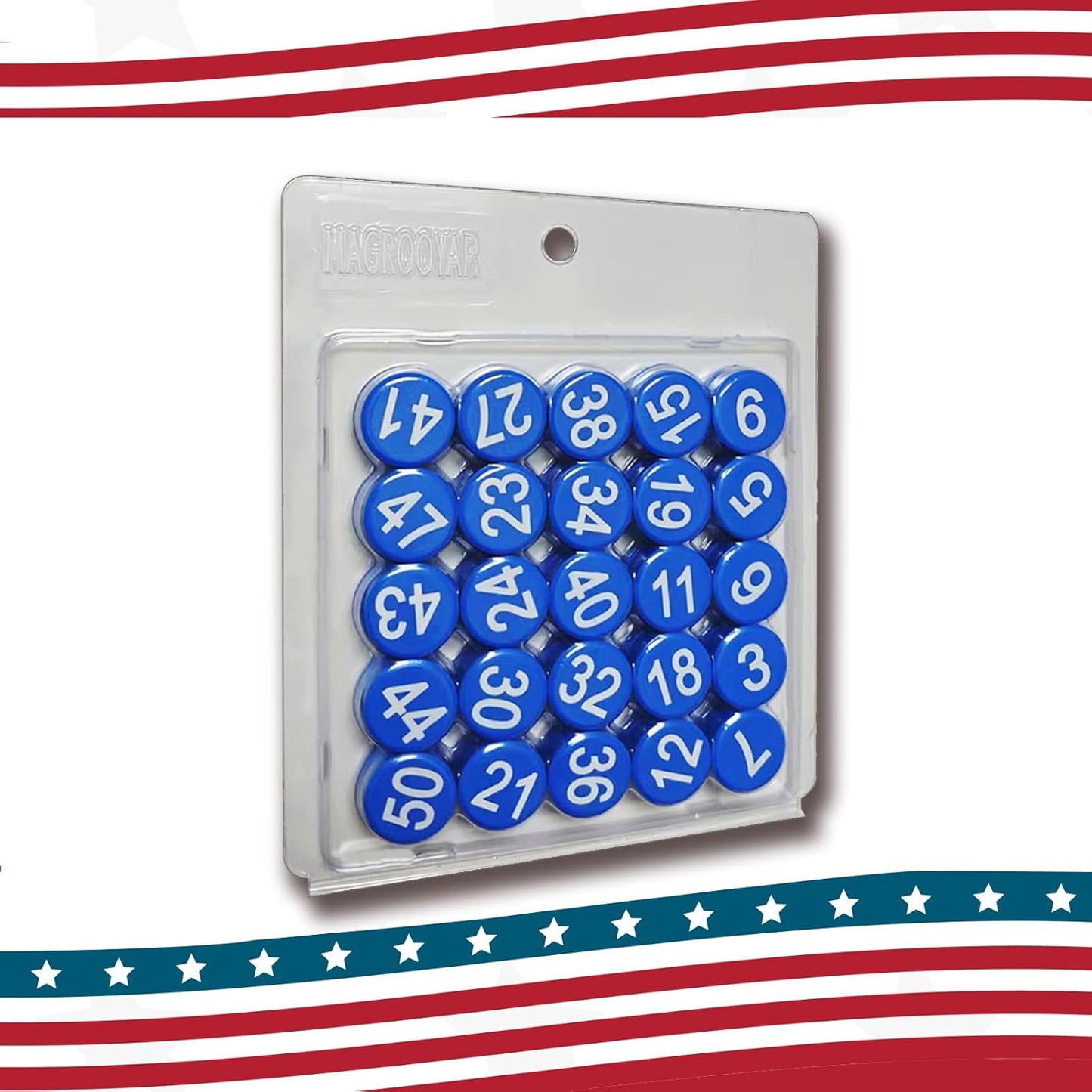 1-50 Magnetic Numbers, Magnets with Number for Dry Erase Boards, Round Number Refrigerator Magnets for Whiteboard in Home and Office (0.8" Diameter, Black)