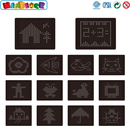 MAGBLOCK Magnetic Drawing Board Kids Writing Pad with Magnet Pen, Portable Educational Toys for Toddlers Kids Boys and Girls,Gifts Ideal for Travel and Road Trips (8.58in x6.89in)
