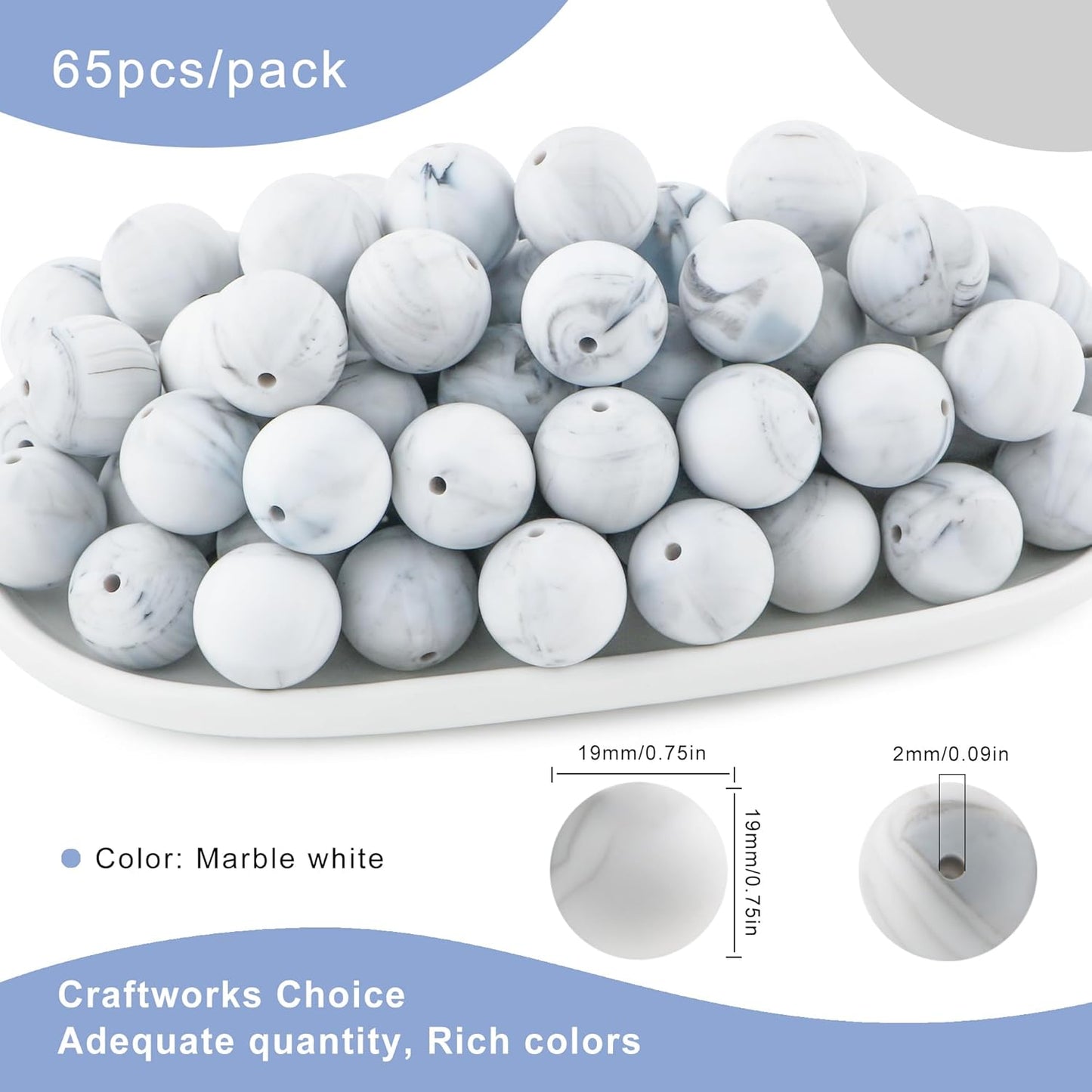 65Pcs 19mm Silicone Beads for Keychain Making Bracelet Necklace, Bulk Round Silicone Beads for Pens（Christmas Green） - Colors B
