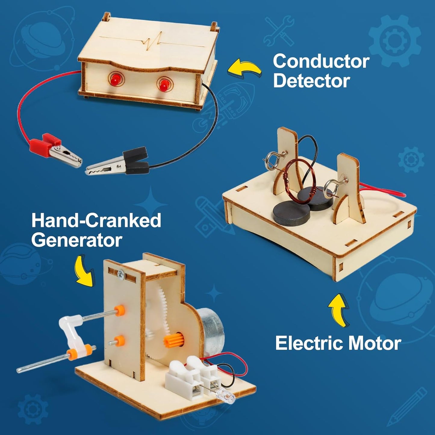 STEM Science Kits for Kids Ages 8-12, Wood Arts and Craft Kits for Boys 6-8, Wooden 3D Puzzles, STEM Toys for Boys Girls Age 8-12 5-7 8 10 12 13 14 Gift Idea.