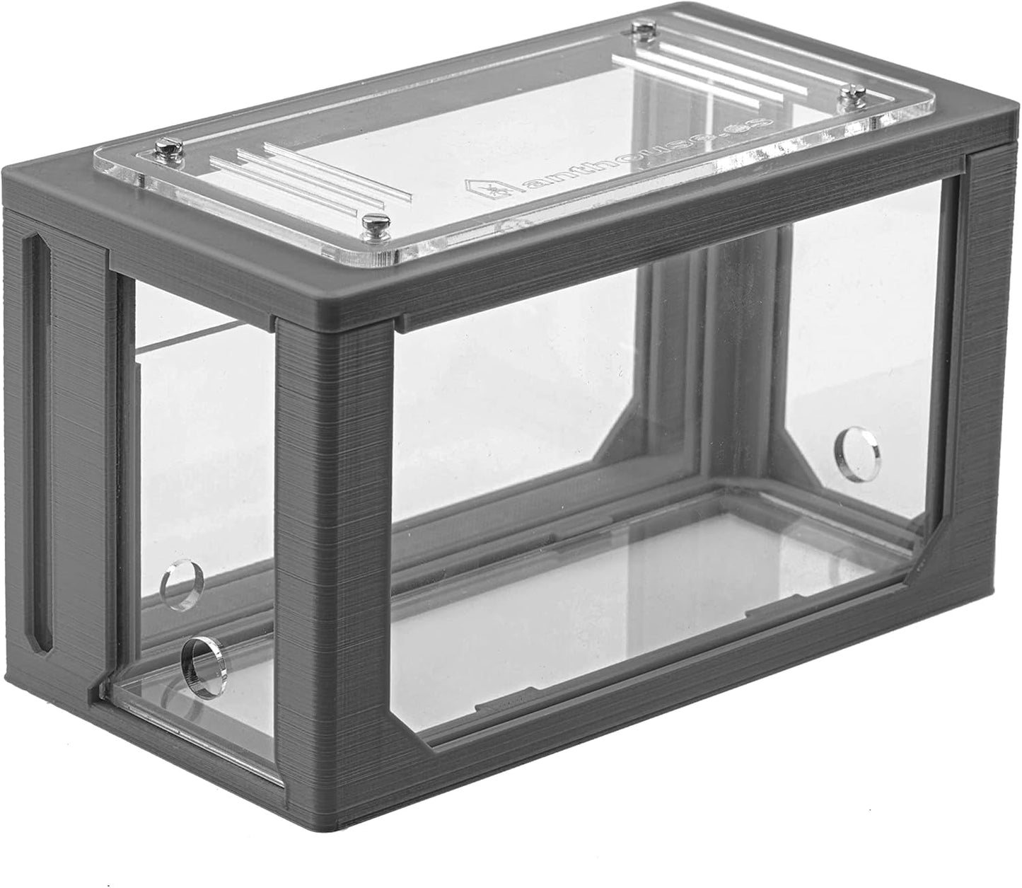 Anthouse.ES - 3D Aquarium-Style Natural Ant Farm - Sand Ant Farm - Complete Kit with Sand and Accessories - Starter Model 20x10x10 cm - Grey Color