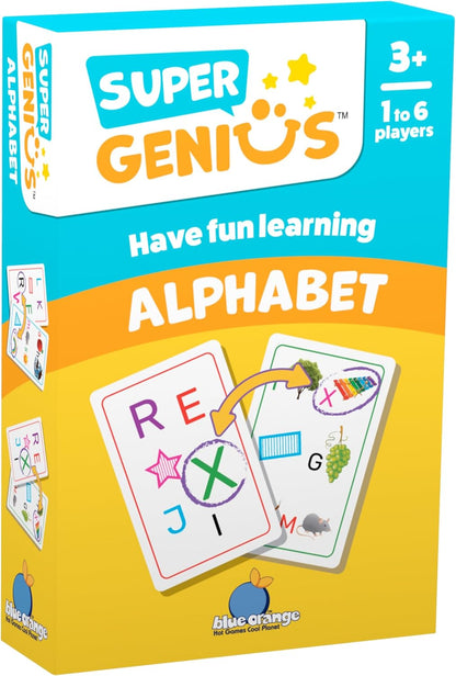 Blue Orange Super Genius Multiplication 2 - Tabletop Card Game, Fun Flash Card Concentration Matching Game for Kids, Ages 8+, 1-6 Players, Teacher Approved, Learn 6-9 Multiplication Tables Games