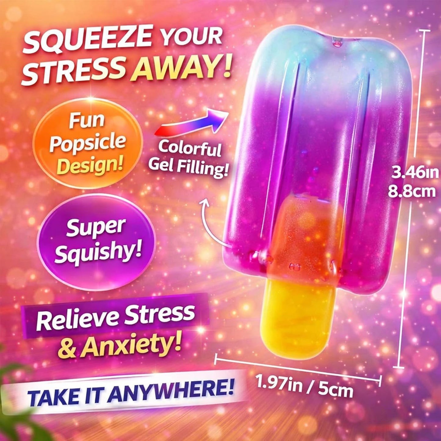 2026 New Ice Cream Squeeze Squishy,Summer Sensory Stress Relief,Easter Basket Stuffers Party Favors for Anxiety Relief Everyone,Birthday Gift (#3)