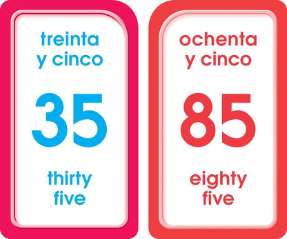 School Zone Spanish Numbers 1-100 Flash Cards: 56 Cards, Preschool, Kindergarten, Numeros 1-100 Tarjetas Ilustrativas, Bilingual, ESL, Language Immersion, Ages 4+ (Spanish/English Edition)