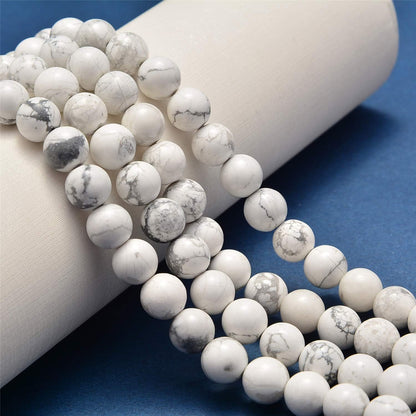 NCB 100pcs Original Natural Stone Beads Gemstone Round Loose Beads 6mm 8mm 10mm (Blue Aventurine, 6mm 100Beads) - Colors A