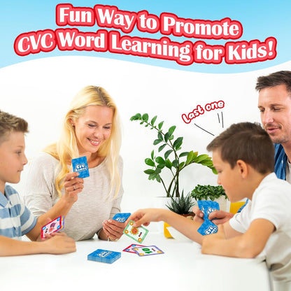 Broytain CVC Phonics Games for Toddlers,CVC Word Toy for Kids,Reading Card Game for Ages 4 5 6,Phonics Flash Cards to Learn Words,Educational Flashcards for Preschool Kindergarten, and Homeschool