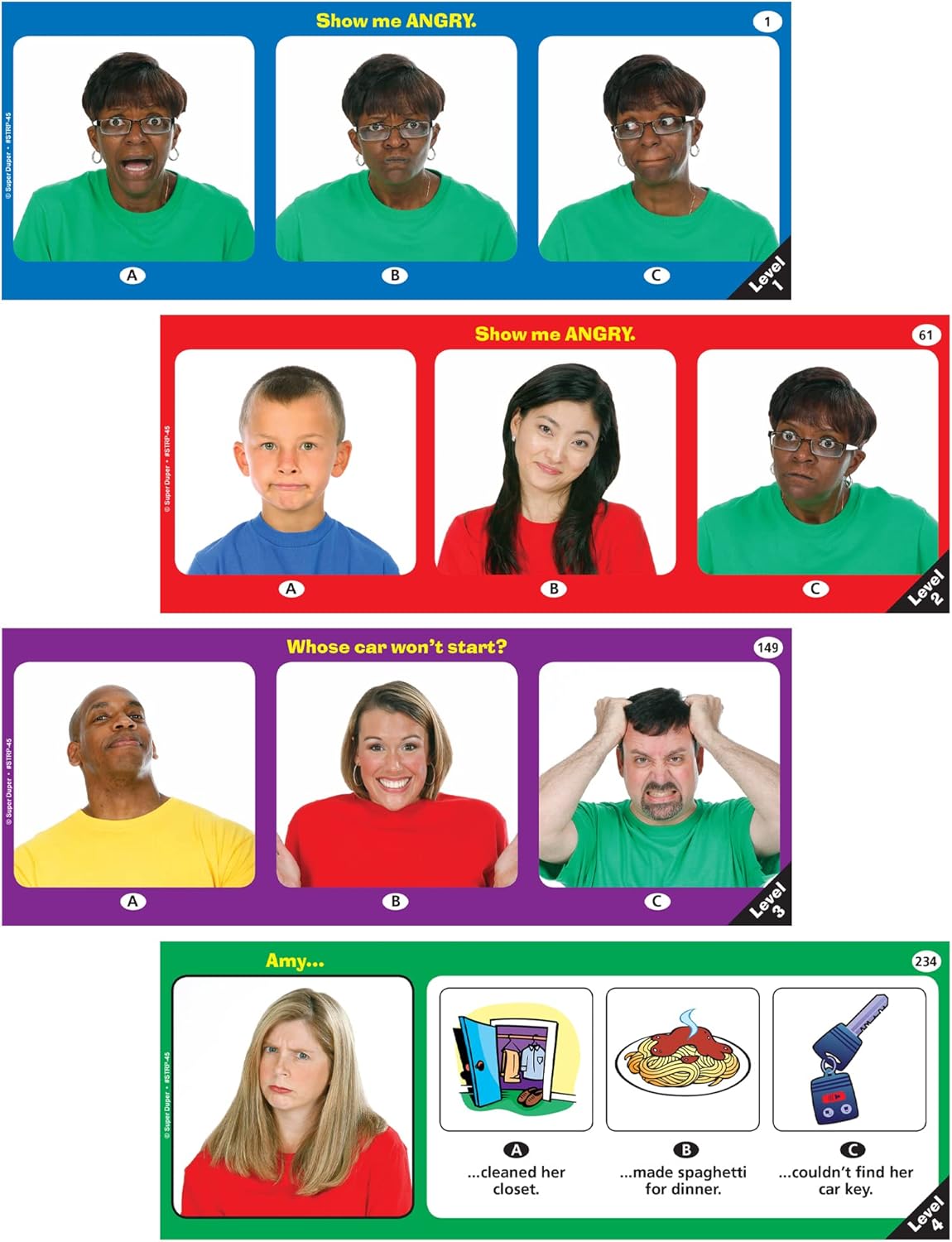 Super Duper Publications | Emotions Skill Strips® Photo Flash Cards | Educational Learning Resource for Children
