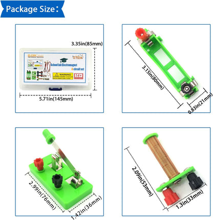 EUDAX DIY Physics Experiment Model Kit Electromagnetic Materials Electromagnet and Basic Electricity Discovery Circuit for School Lab Creative Educational Science Projects Teaching Equipment
