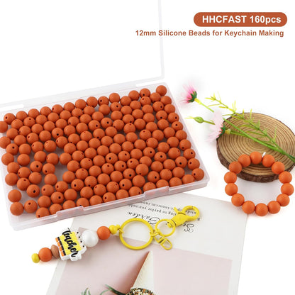 65Pcs 19mm Silicone Beads for Keychain Making Bracelet Necklace, Bulk Round Silicone Beads for Pens（Christmas Green） - Colors B