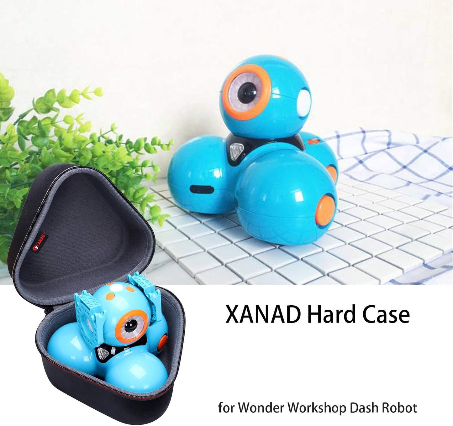 XANAD Hard Carrying Case for Wonder Workshop Dash Robot or Cue Coding Robot - Travel Storage Protective Bag Black