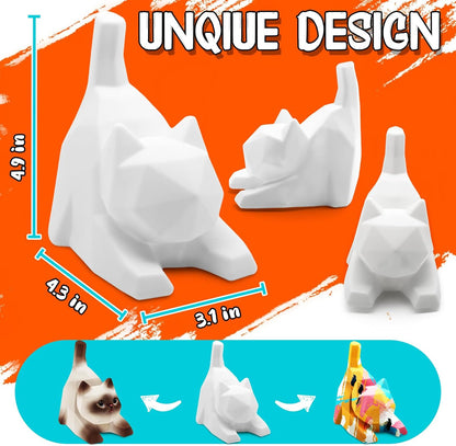 FUNZBO 4.3in Paint Your Own Dinosaur Lamp Kit - Arts and Crafts Supplies Painting for Kids Teens, DIY Night Light Dinosaur Toy for Boy Girl 3 4 5 6 7 8 9 10 11 12 Birthday Gift