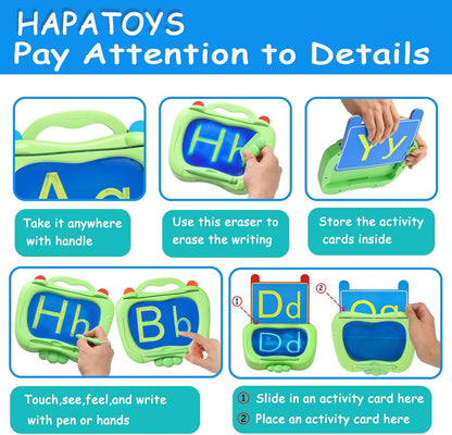 Preschool Sensory Learning Activities for Kids: Reusable Letters & Numbers Tracing Pad for Kids Ages 3-5 - ABC Handwriting Practice Sensory Toys for Preschool Kindergarten Toddlers 3 4 5 Years Old
