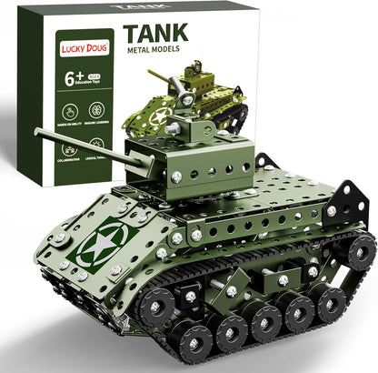 Lucky Doug STEM Building Projects Model Truck Set - Building Toys for Kids Ages 8-12, Assembly Science Army Toys for Boys 8 9 10 11 Years Old