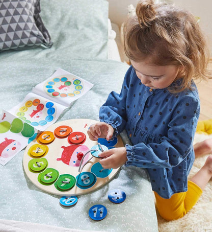 HABA Dress Me Lacing Cards Game - Montessori Fine Motor Skills Toy for Preschool Learning Activities and Kindergarten Toys with 36 Wooden Pieces