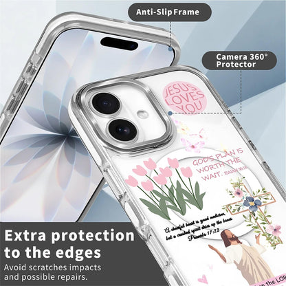 for iPhone 17 Pro Max Case [Compatible with Magsafe],Girls Women Clear Magnetic Case Silicone Shockproof Protective Cover with Pattern Colorful Motivational Letters