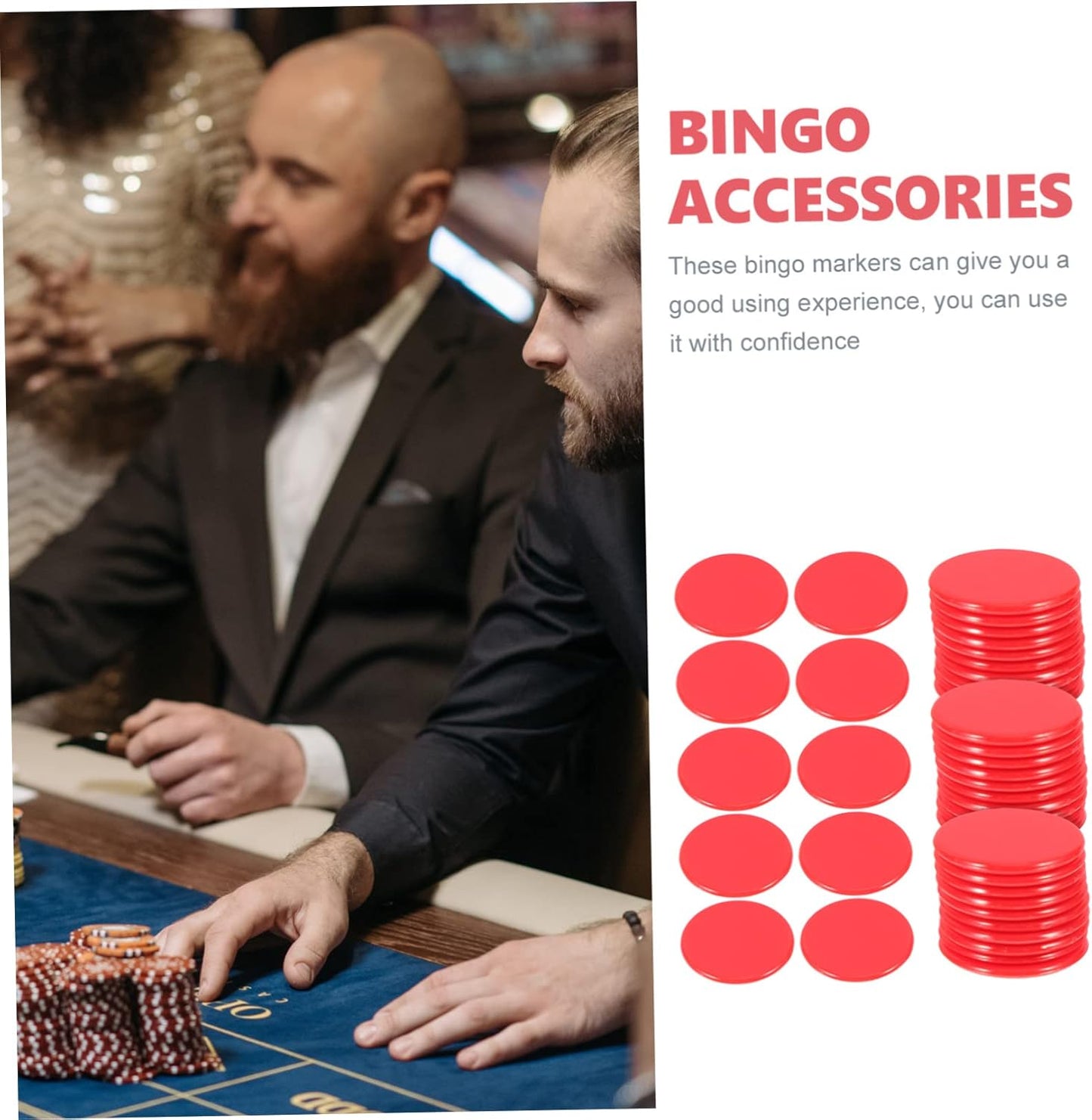 TOYANDONA Bingo Chips Counting for Games Bingo Markers for Math Learning and Counting Activities Sturdy Game
