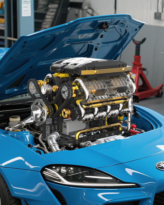 Karei V8 Engine Building Set, V8 Engine Model Kit That Run with Manual & Electric Dual Working Modes, V8 Building Motor Kit Runs 2 Directions and 2 Speeds, STEM Toys Gifts for 14+ and Adult (1065 PCS)
