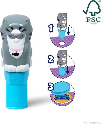 Melissa & Doug Sticker Wow!™ 24-Page Activity Pad and Sticker Stamper, 300 Stickers, Arts and Crafts Fidget Toy Collectible Character – Dog - for Kids Ages 3+ - FSC Certified