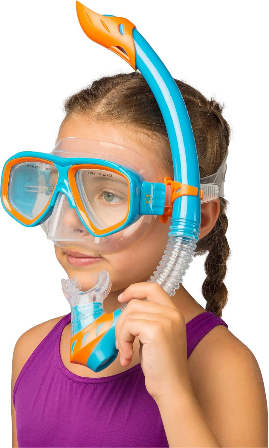 Cressi Junior Snorkel Kit for Kids Ages 3 to 8 - Mask + Dry Snorkel + Adjustable Fins + Net Bag – Rocks Kids Set