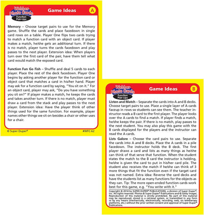 Super Duper Publications | Function Pair-Ups Photo Flash Cards | Identify and Describe Everyday Objects Fun Deck | Educational Learning Materials for Children