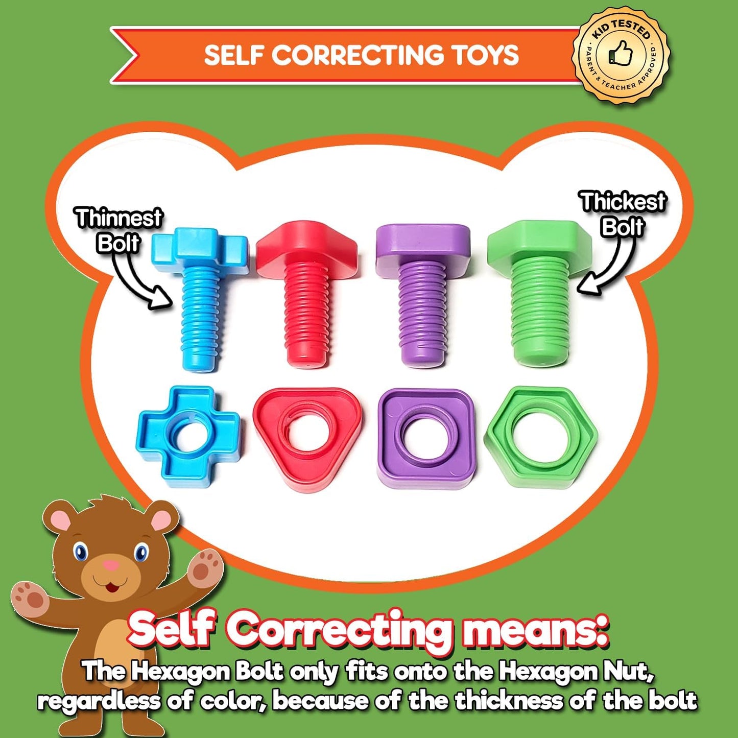 Jumbo Lacing Beads for Kids - Montessori Toddler Games and Educational Toys - Rainbow Matching Game and Stringing Bead Set with Toy Storage and Learning Activities eBook