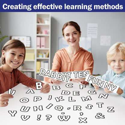Qyeahkj 103 Pcs Glitter Silver Magnetic Letters - 2'' Alphabet Letters Kit for Classroom, Whiteboard, Fridge, Teachers & Preschool Learning