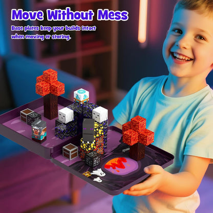WMXDU Magnetic Blocks with Magnet Box-35PCS Magnet Cubes, Magnetic Tiles Kids Build Cubes Travel Game Toys, Road Trip ‌Sensory Toy Christmas Birthday Gifts for Boys & Girls Ages 3