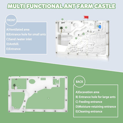 Ant Farms with Connections, Ant Farms, Live Ants for Ant Farm Educational Science DIY Toy Kit - STEM Learning Toy - Great Gifts [Ants not Included] (House)