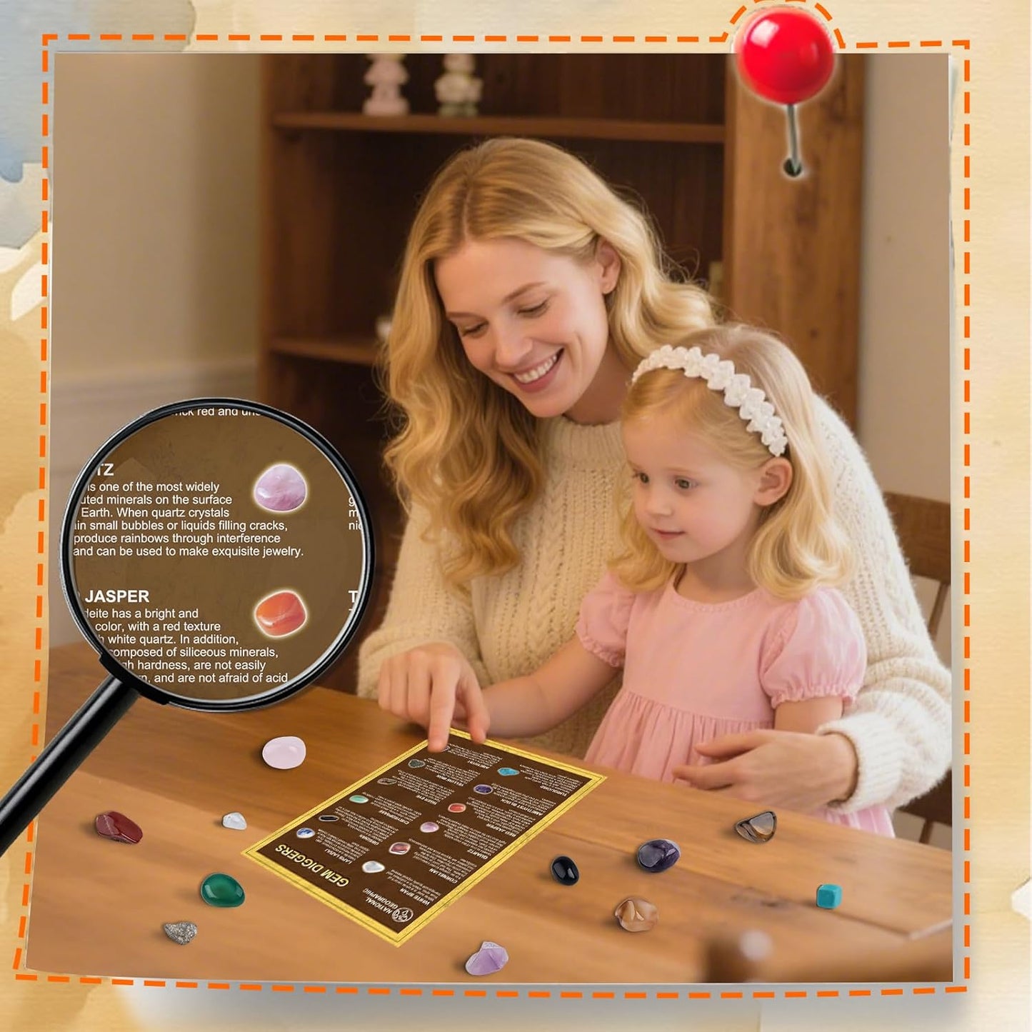 Gemstones Dig Kit Earth Science Kits for Kids Age 6-8-12-14, Birthstone Gemstone Dig Kit, Geology Kit with Break Your Own Geodes, Rock Mining Kit Birthday Gifts Toys for Boys Girls