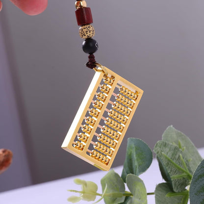 9 Gears Mini Brass Abacus Mini Copper Abacus Chinese Math Calculating Tool，Can be Used as Decoration, Pendant, Jewelry, a Variety of use scenarios