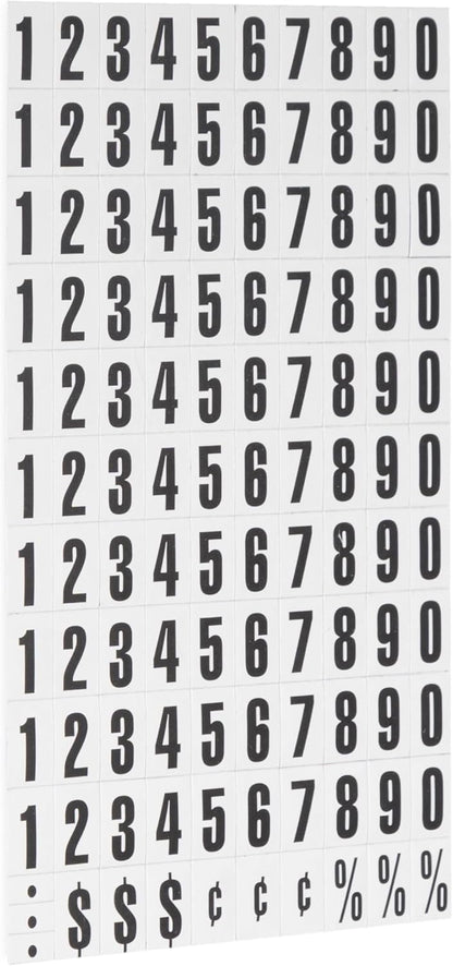 MasterVision Interchangeable Magnetic Board Accessories, Numbers, Black, 0.75" h