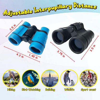 ESSENSON Binoculars for Kids Toys Gifts for Age 3-12 Years Old Boys Girls Kids Telescope Outdoor Toys for Sports and Outside Play Hiking, Bird Watching, Travel, Camping, Birthday Presents (Set of 2)