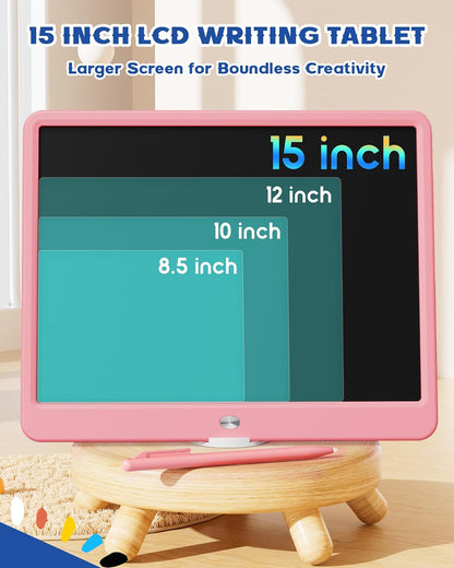 Bravokids Toys for 3-6 Years Old Girls Boys, LCD Writing Tablet 10 Inch Doodle Board, Electronic Drawing Pads, Educational Birthday Gift for 3 4 5 6 7 8 Years Old Kids Toddler (Blue)