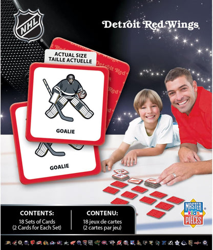 MasterPieces NHL Chicago Blackhawks Matching Game, For Ages 3+ - Fun Family Entertainment for Kids and Adults - Educational, Engaging, and Perfect for Game Night, Interactive Classroom Activities