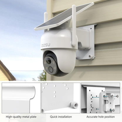 Vinyl Siding Mount for AOSU SolarCam D1 SE/Lite/Max,eufy Solocam S340/E30,Reolink Argus PT 3MP/4MP/5MP/2K/4K/8MP,ANSQUE Security Cameras (GU01/SA01), Cinnado B6 Security Camera Kit (White)
