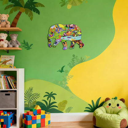 GIVEITALL Irregular Animal Puzzles for Kids Ages 4-6 6-8 8-10 10-12 Year Old,Panda Puzzle 180 Pieces Enlightening Floor Puzzle Game Creative Gifts for Boys Girls (Panda)