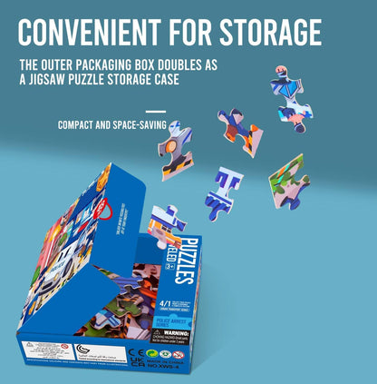 Puzzles for Kids Ages 3-8 Year Old,35pcs Jigsaw Puzzles for Toddlers & Children Ages 4-6，Educational Floor Puzzles with Storage Box for Gifts（Fire Engine）