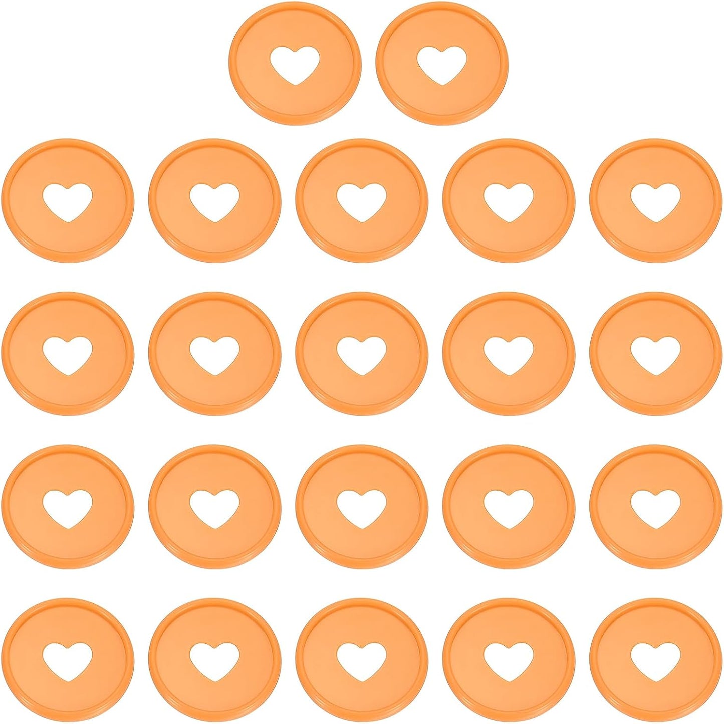 PATIKIL 35mm 1-1/2" Orange Plastic Round Book Binding Discs, 22 Pcs Discbound Expansion Discs Plating Round Binder Rings for DIY Notebook Planner
