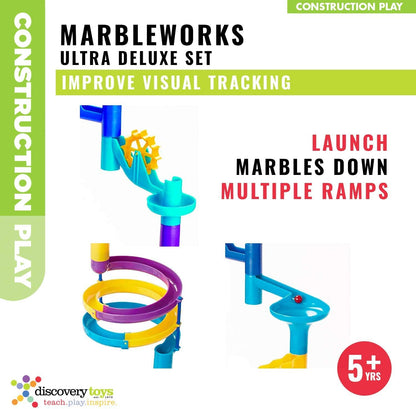 Discovery Toys MARBLEWORKS Marble Run Starter | Kid-Powered Learning | STEM Educational Building Block Toy Learning & Childhood Development 5 Years Old and Up